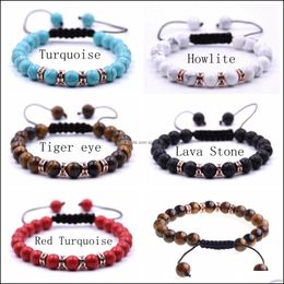 Kralen strengen nieuwe mode 10 stc/set handgemaakte geweven gelukkige armbanden rosé goud pailletten gevlochten turquoise vijand verkoop drop del dhseller2010 dhbgt