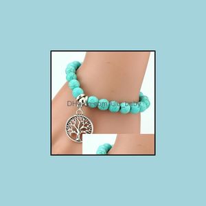 Kralen strengen mooie vintage turquoises armbanden boom olifant eiffel toren hand hang charme kraal armband bangle fashio baby dhyez