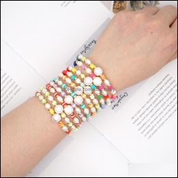 Braceuses en perles Gift bracelet arc-en-ciel pour filles Bracelets Femme Boho Friendship Colorf Drop Livrot Jewelry Dhunj