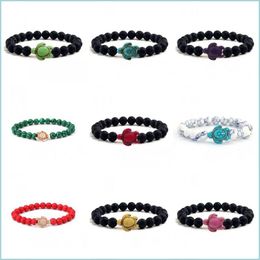 Brins de perles brins Bracelets de roches volcaniques naturelles Tigereye Fashion Friends Women Man accessoires Chaîne New Jewelry Christma DH60G