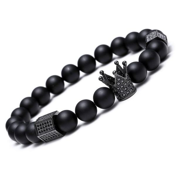 Cuentas de moda Imperial Crown Stoppers Pulseras Hombres Cuentas de piedra natural para mujeres Joyería Drop Delivery 202 Dh5Ae