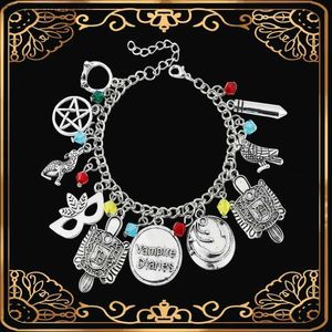 Kralen TV De Vampire Diaries Hangers Bangle Armband Masker Pentagram Link Chain Armbanden voor Vrouwen AccessoiresL231114