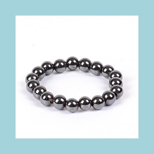 Perlé Femmes Noir 6/8/10 Cool Bracelet Magnétique Perles Hématite Pierre Thérapie Soins De Santé Aimant Mens Bijoux Drop Livraison 2022 Brac Dhpgk