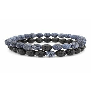 Perles Femmes Hommes Perles de lave naturelle Perles Chakra Bracelets Guérison Énergie Pierre Méditation Mala Bracelet Mode Diffuseur d'huile essentielle Dhmcy