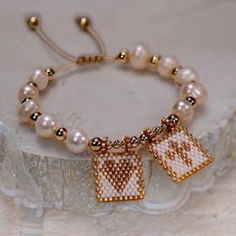 Kralen geweven Pearl Cross Heart armband kralen Miyuki boho christelijke religieuze charme sieraden dames 2023 mode liefde zegen cadeau 240423