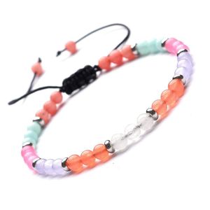 Kralen Yoga Lingli Chakra Steen Zeven Pse Wiel Armband Roestvrij Stalen Stukken Mix En Match Kleine Meisjes Energie Hand String Drop Deli Ottj3