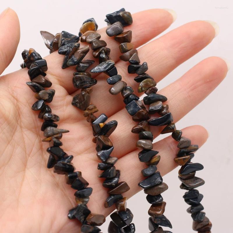 Perlen 1 Strand natürliche halbwichtige Steine ​​Tiger Augensteinkies für Schmuck Herstellung DIY Halskette Armband Ohrringe Accessoires