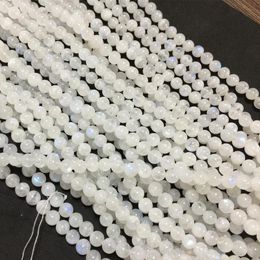 Perles 100% Naturel Moon Stone Moonstone 5 mm aa 7 mm aa perles rondes Stone lisse de pierre de 53 cm de long et collier de long de 53 cm de long