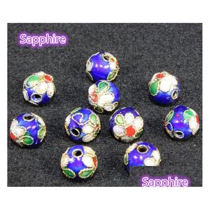 Kralen 10Mm Cloisonne Emaille Kleur Filigraan Echte Ronde Losse Spacer Voor Diy Sieraden Armband Ambachten Bedels Drop Delivery Thuis Gard Dh2Fl