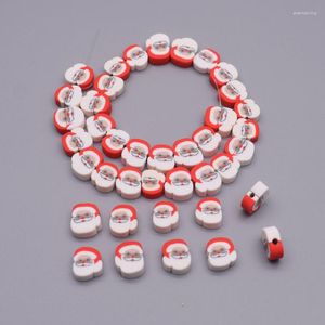 Perles 10mm Bijoux Résultats Argile Père Noël Chaussures De Noël Arbre Polymère Pour Faire DIY Bracelet