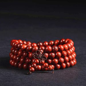 Perles 10 pièces Bracelets en bois de santal rouge africain naturel 6/8mm bouddhiste 108 perles de prière Mala livraison gratuite