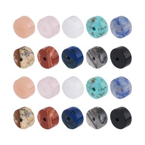 Kralen 300 Stuks Natuursteen Turkoois Lapis Lazulis Agaat Witte Jade Platte Ronde Losse Spacer Kralen Voor Sieraden Maken DIY Armband