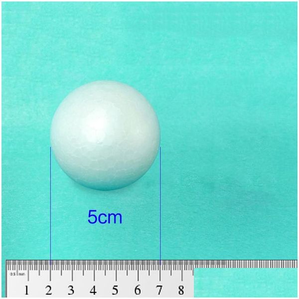 Cuentas 3cm 4 cm 5 cm modelado blanco poliestireno de espuma de poliestireno decoración de la bola de espuma suministros de bolas decorativas relleno mini entrega de caída dhtgs