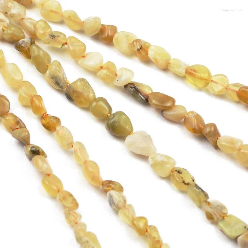 Beads 4-8mm Irregular Natural Stone Yellow Opal Spacer Loose Bead For Jewelry Making DIY Bracelet Necklace Accessories 15"