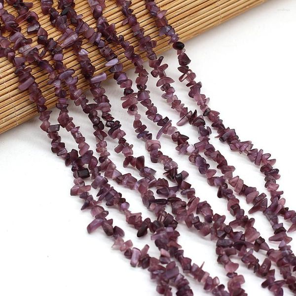 Perles 40 cm Agates violettes naturelles pierre roche forme libre puces gravier pour la fabrication de bijoux bracelet à bricoler soi-même collier taille 3x5-4x6mm