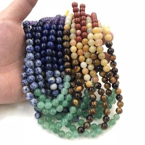 Perles 4 mm mélange naturel jasper entretoise de pierres précieuses rond pour le bracelet à main