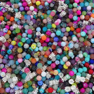 Perles 500 pièces perles mélangées et perles entretoise utilisables cueillies au hasard pour les femmes accessoires de bijoux à bricoler soi-même vente du vendredi noir