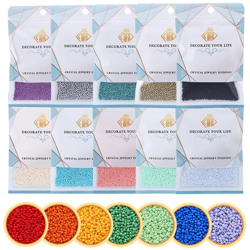 Beads 50g/Bag 2mm Glass Seed Loose Spacer Small Craft For Jewelry Making Supplies Bracelet Necklaces DIY 38 Colors
