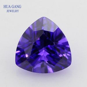 Kralen 5a violet biljoen vorm kubieke zirkonia briljante gesneden losse cz stenen synthetische edelstenen voor sieraden maat 3x3-12x12 mm
