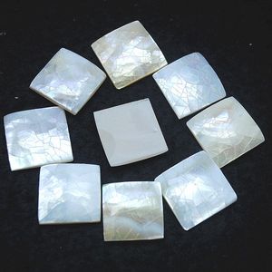 Perles 5 pièces Nature perles de coquillage blanc cabochons forme carrée sans trou 20x20mm pour bâton de mosaïque artisanat faisant des résultats livraison gratuite