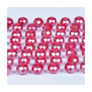 Perles 6 mm 50pcs tchèque lâche rondelle cristal pour la fabrication de bijoux bricolage couture ab couleur entretoise verre à facettes en gros goutte livrer Dhpjo