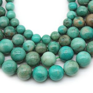 Perles A Pierre Naturelle Jades Birmans Entretoise Ronde Lâche 6 8 10mm Pour La Fabrication De Bijoux DIY Collier Bracelet Accessoires