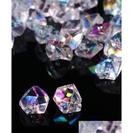 Perles Acrylique Glace Roches Arts Artisanat Diy Ab Couleur Pierre Table Confettis Cristal Trésor Gemme Diamant Strass Vase Filler Lo Dhotk