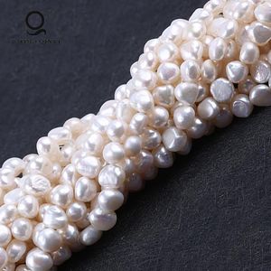 Perles de forme baroque grande taille perle d'eau douce naturelle en gros 9-10mm chaîne d'eau douce en vrac