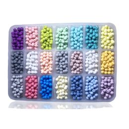 Perles de bonbons perles 100pc silicone bébé dentition teether perles 10 mm aliment sûr