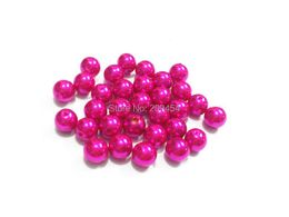 Perles (choisissez la taille en premier) 6mm/8mm/10mm/12mm/14mm/16mm/18mm/20mm/23mm/25mm/Rose foncé #25 perles d'imitation acryliques