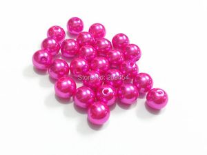 Kralen (Kies eerst de maat) 6mm/8mm/10mm/12mm/14mm/16mm/18mm/20mm/23mm/25mm/Hotpink Acryl Imitatie Parel Kralen