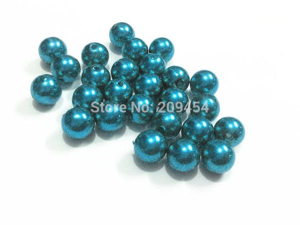 Perles (choisissez la taille en premier) 6mm/8mm/10mm/12mm/14mm/16mm/18mm/20mm/23mm/25mm/bleu #18 perles d'imitation acryliques