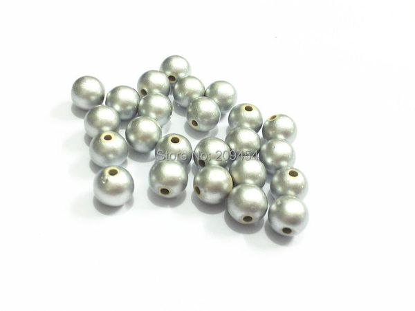 Perles (Choisissez d'abord la taille) 6 mm / 8 mm / 10 mm / 12 mm / 14 mm / 16 mm / 18 mm / 20 mm / 23 mm / 25 mm / mattesilvery