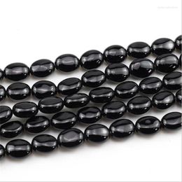 Perles bricolage accessoires 3 Style noir verre ovale seau perle torsion forme Imitation Agates cornaline bijoux en vrac trouver 15"