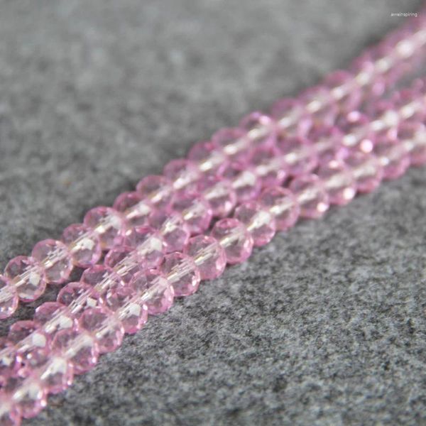 Perles à facettes rose violet clair AB, verre coloré, pierre de cristal, accessoires amples, raccords, conception de fabrication de bijoux à faire soi-même