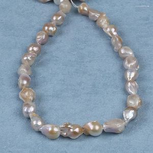 Fábrica de cuentas al por mayor 11-12 mm hilo de perlas barrocas de agua dulce naturales blancas