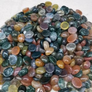 Perles mode Natural India Agate Stone 8x10 mm Cabo de cabine ovale pour bijoux accessoires en gros 50pcs / lot livraison gratuite