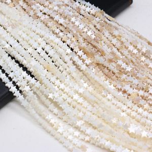 Perles Fine coquille naturelle étoile à cinq branches perle de trou lâche pour la fabrication de bijoux femmes Bracelet collier accessoires