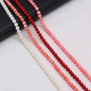 Kralen Vier Kleuren Ronde Vorm Natuurlijke Koraal Spacer Losse Voor Sieraden Maken DIY Ketting Armband Oorbel Accessoires