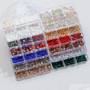 Beads Glass Rhinestones Crystal Flatback Gemstones For Crafts Nails Makeup Bags And Shoes Decoration Drop Delivery Home Garden Arts Otezb