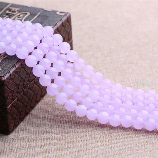 Perles Grade A Jade Violet Clair Naturel 4mm 6mm 8mm 10mm 12mm Lisse Poli Rond 15 Pouces Brin YZ02