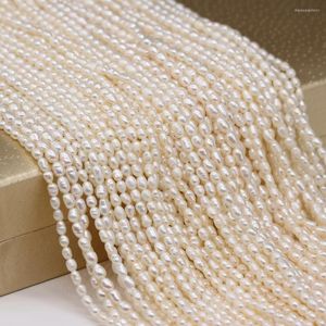 Kralen graad natuurlijke zoetwater witte rijst parel diy schattige elegante charme feest ketting armband sieraden accessoire cadeau maken