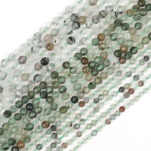 Kralen groene spook 2/3/4 mm gefacetteerde natuursteen rondelle spacer taille voor sieraden maken doe -het -zelf -handwerkaccessoires