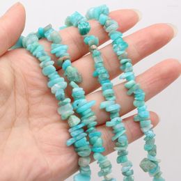Perles irrégulières pierre naturelle Amazonite gravier perlé pour les femmes fabrication de bijoux breloque collier à faire soi-même Bracelet accessoires 5-8mm