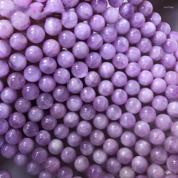 Perles en vrac violet Kunzite ronde 6/8/10mm Nature pour la fabrication de bijoux collier 14 pouces FPPJ vente en gros