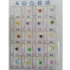 Kralen losse synthese ijsbloem Cubic Zirconia steen kleurkaarten/lab gemaakt craquelé cz edelstenen kleurenkaarten kaart voor referentie