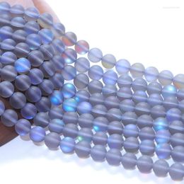 Perles LS vente en gros gris mat givré autriche cristal rond paillettes pierre de lune pour la fabrication de bijoux 6 8 10mm Bracelet à bricoler soi-même