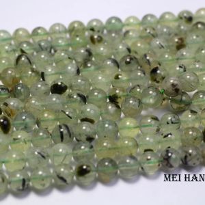 Kralen Meihan Natural Prehnite 6mm 8 mm Gladde ronde ronde losse kralen voor sieraden maken Design Gift Groothandel