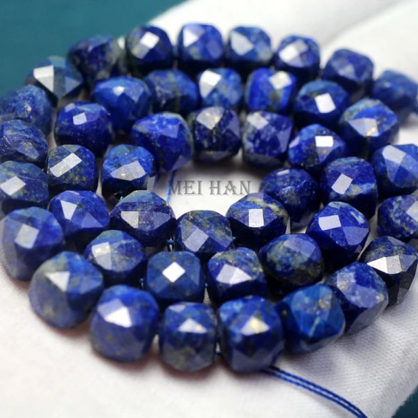 Perles Meihan en gros Lapis Lapis Lazuli 8 mm Cube en vrac pour perles pour la fabrication de bijoux de bricolage