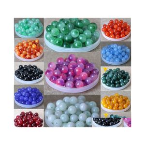 Beads Mix 25 colores Teal Pearl Spacer Suelto Flotante Charms Joyería Collar Pulsera Fabricación 8mm 1000pcs Entrega de gota Home Garden A DHDTX